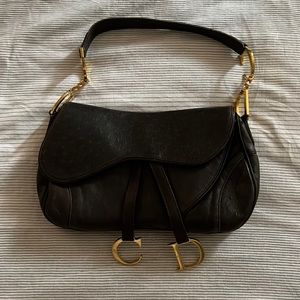 Vintage Leather Christian Dior Handbag